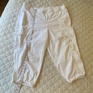 Style & Co Plus Size 20W White Cotton Capri Cargo Pants
